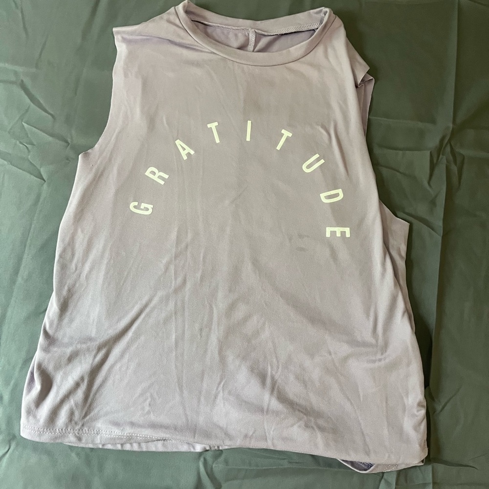 Spiritual gangster size small purple cropped tank